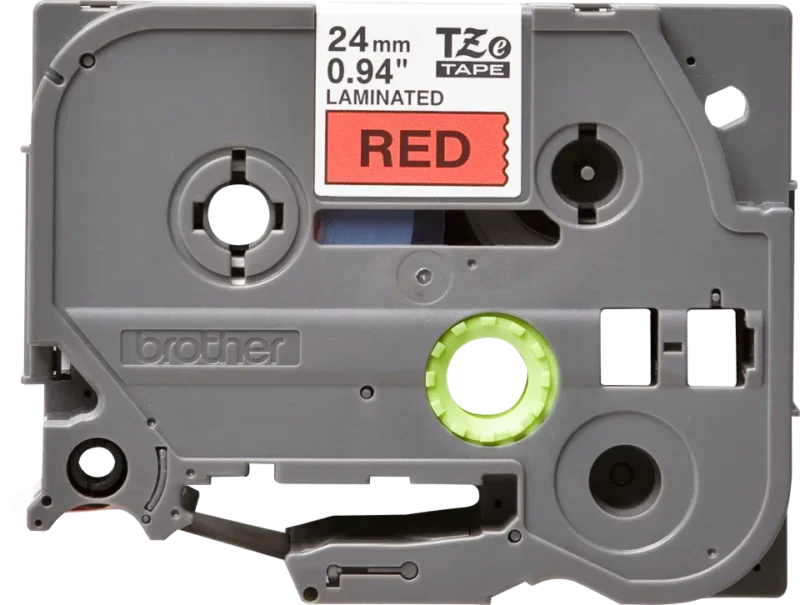 Original Brother TZe451 tape – sort på rød, 24 mm bred