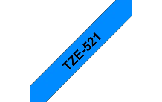 Original Brother TZe521 tape – sort på blå, 9 mm bred