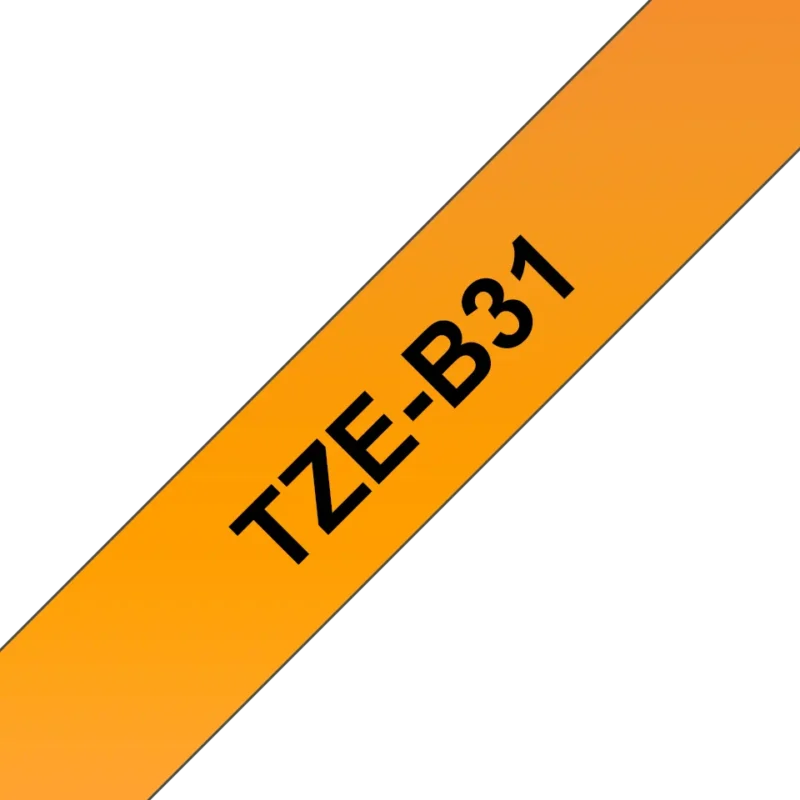 Original Brother TZe-B31 tape – neonorange, 12 mm bred